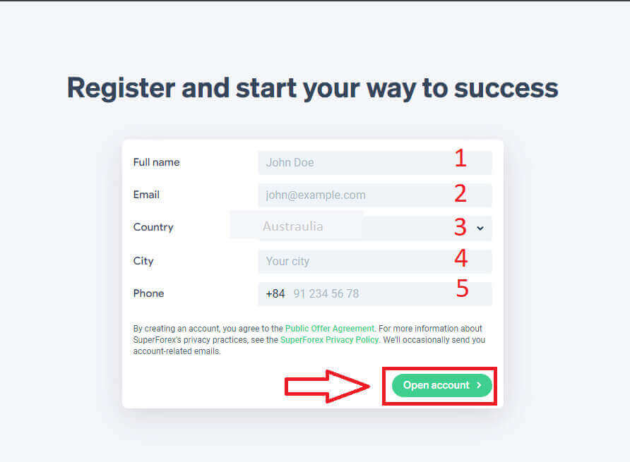 نحوه پیوستن به برنامه وابسته و شریک شدن در SuperForex
