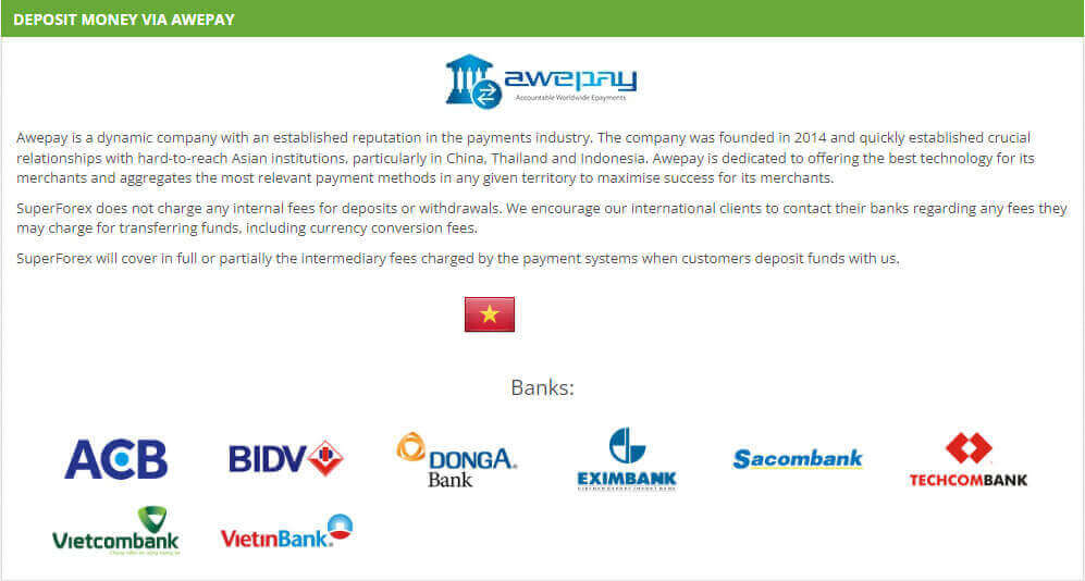 نحوه ورود و واریز در SuperForex