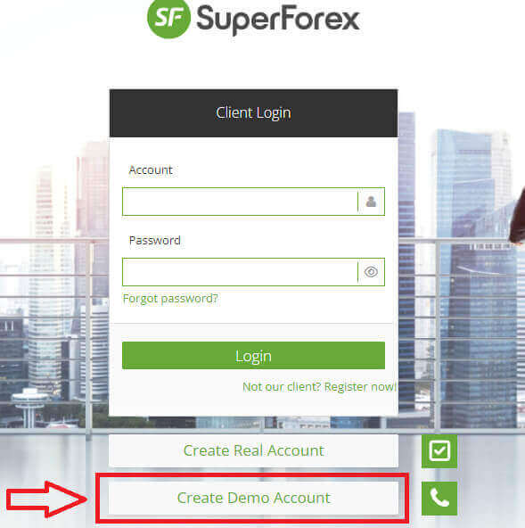 نحوه باز کردن یک حساب آزمایشی در SuperForex نحوه باز کردن یک حساب آزمایشی در SuperForex