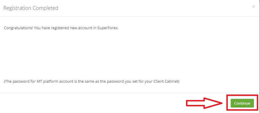 Jak zarejestrować się na SuperForex